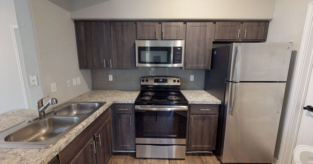 kitchen at mcdermott place apartments in plano texas