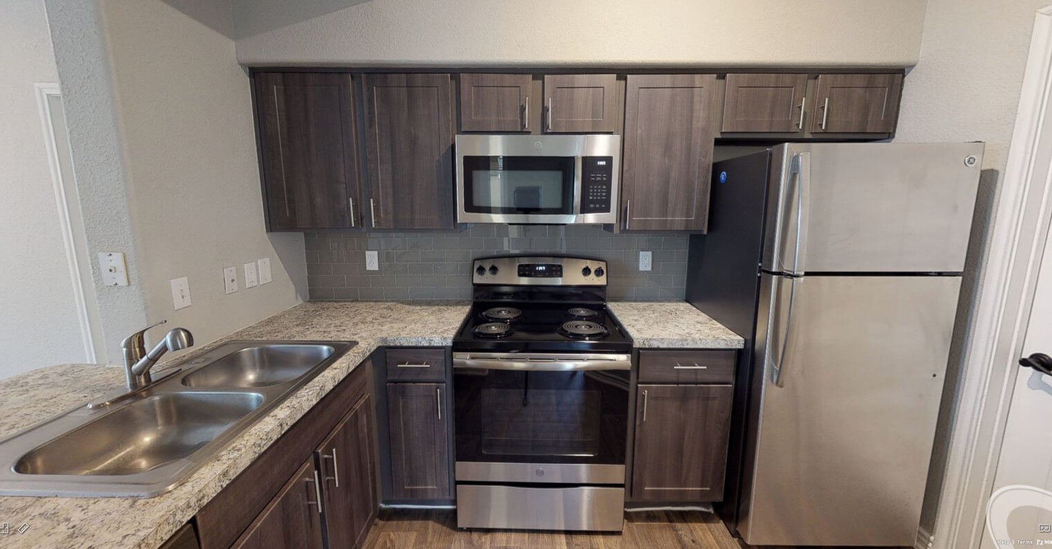 kitchen at mcdermott place apartments in plano texas
